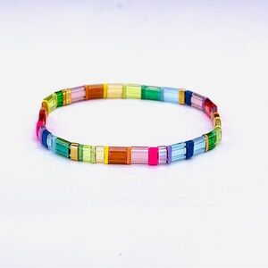 Miyuki Tila Bead Stretch Bracelet